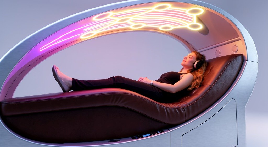 ORB Biohacking Capsule in Dubai with multisensory light, infrared, sound and vibration therapy